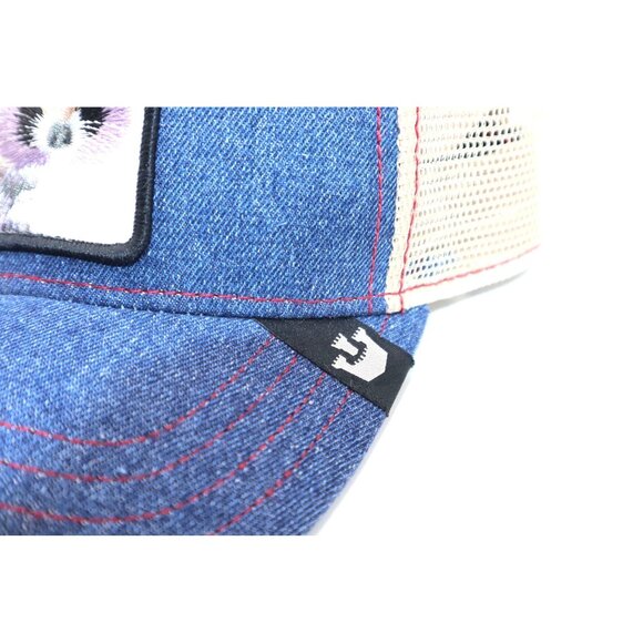 Goorin Bros Mesh Trucker Hat "The Bandit" Raccoon Patch Adjustable Snapback - Picture 7 of 7